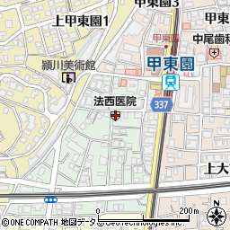 法西医院周辺の地図