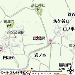 京都府木津川市加茂町西馬場尻周辺の地図