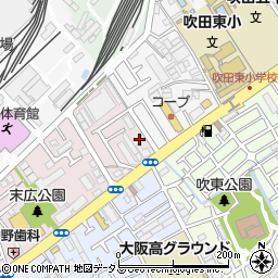大阪府吹田市末広町26周辺の地図