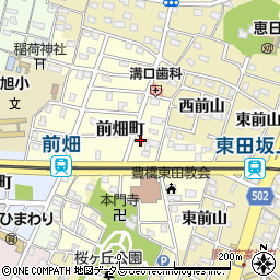 愛知県豊橋市前畑町89周辺の地図