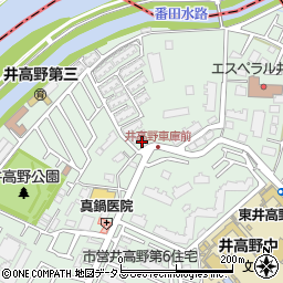 東淀川井高野郵便局周辺の地図