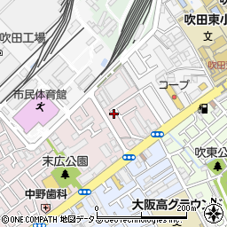 大阪府吹田市末広町22-2周辺の地図