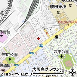 大阪府吹田市末広町26-1周辺の地図