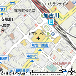 加古川市役所　国際交流センター周辺の地図