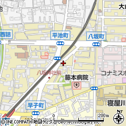 大阪府寝屋川市八坂町周辺の地図