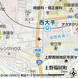 三重県伊賀市上野西大手町3639周辺の地図
