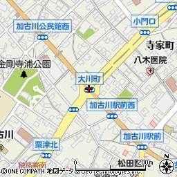 大川町周辺の地図