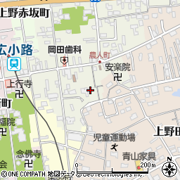 三重県伊賀市上野農人町452周辺の地図