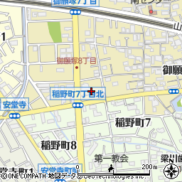 兵庫県伊丹市御願塚5丁目4周辺の地図