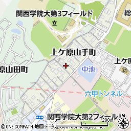 兵庫県西宮市上ケ原山手町周辺の地図