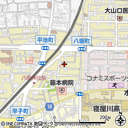 大阪府寝屋川市八坂町6周辺の地図