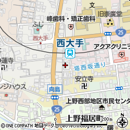 三重県伊賀市上野西大手町3576周辺の地図