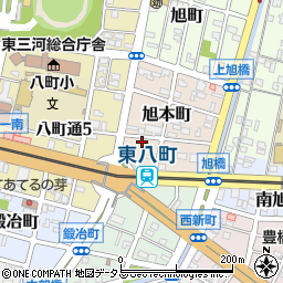 愛知県豊橋市旭本町周辺の地図