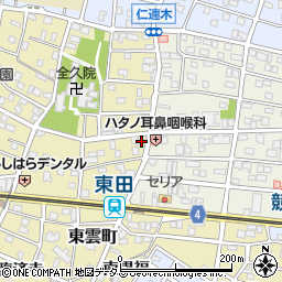 愛知県豊橋市東田町東郷周辺の地図