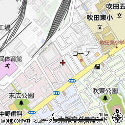 大阪府吹田市末広町26-2周辺の地図