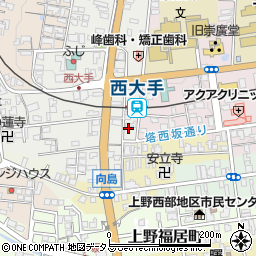 三重県伊賀市上野西大手町3577周辺の地図
