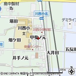 京都府相楽郡精華町北稲八間甲斐ノ元周辺の地図