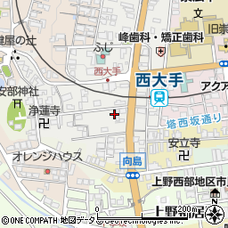 三重県伊賀市上野西大手町3664周辺の地図