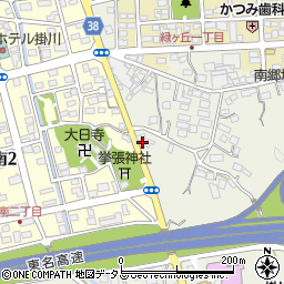 静岡県掛川市上張383周辺の地図