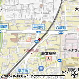大阪府寝屋川市八坂町25周辺の地図