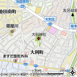 大利神社周辺の地図