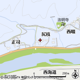 京都府相楽郡笠置町有市尻枝周辺の地図