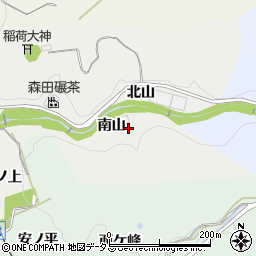 京都府木津川市山城町北河原南山周辺の地図