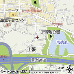 静岡県掛川市上張86周辺の地図