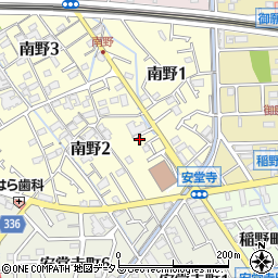 兵庫県伊丹市南野矢倉塚周辺の地図