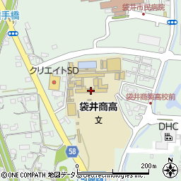 静岡県立袋井商業高等学校周辺の地図