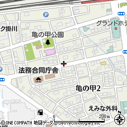 静岡県掛川市亀の甲周辺の地図