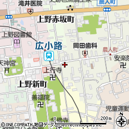 三重県伊賀市上野農人町429-2周辺の地図