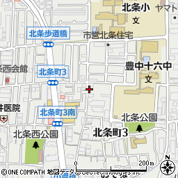 大阪府豊中市北条町周辺の地図