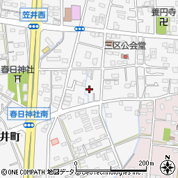 静岡県浜松市中央区笠井町1388周辺の地図