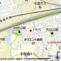 静岡県掛川市下俣南1丁目16周辺の地図