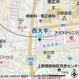 三重県伊賀市上野西大手町3579周辺の地図