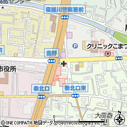 大阪府寝屋川市秦町1-2周辺の地図