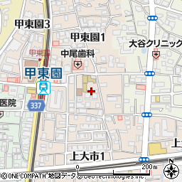 日本基督教団甲東教会周辺の地図