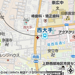 三重県伊賀市上野西大手町3632周辺の地図