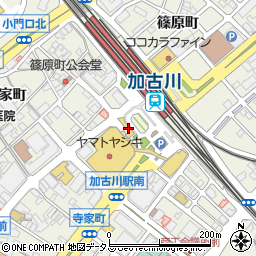 兵庫県加古川市加古川町篠原町1-34周辺の地図