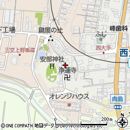 三重県伊賀市上野西大手町3883周辺の地図