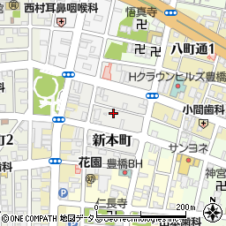 愛知県豊橋市新本町周辺の地図