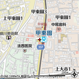 三菱ＵＦＪ銀行甲東園駅前 ＡＴＭ周辺の地図