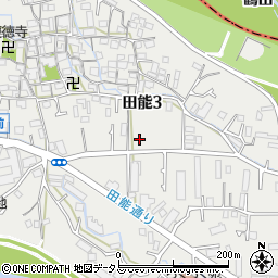 兵庫県尼崎市田能周辺の地図