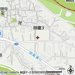 兵庫県尼崎市田能周辺の地図