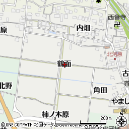 京都府木津川市山城町北河原鶴面周辺の地図