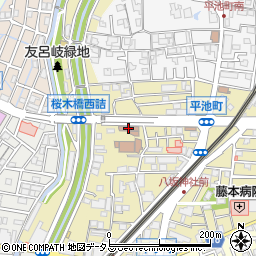 大阪府中央子ども家庭センター周辺の地図