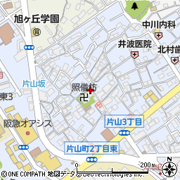 大阪府吹田市片山町周辺の地図