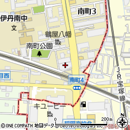 大阪電技稲野工場周辺の地図