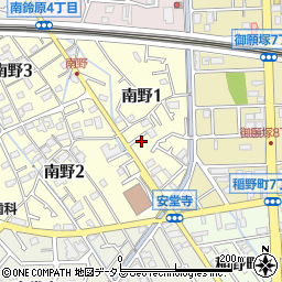 兵庫県伊丹市南野辰己垣内周辺の地図